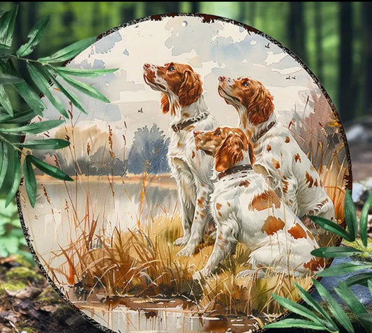 Vintage Spaniel metal Sign